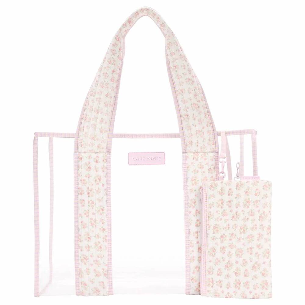 NEW CASE-MATE women's quilted ditsy jelly tote bag in pink floral